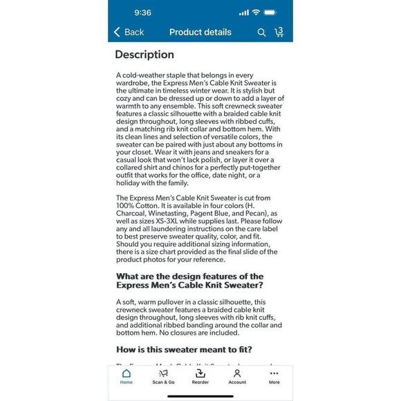 Express Cable Knit Sweater NEW- Large - tan /camel - cotton - Picture 7 of 8